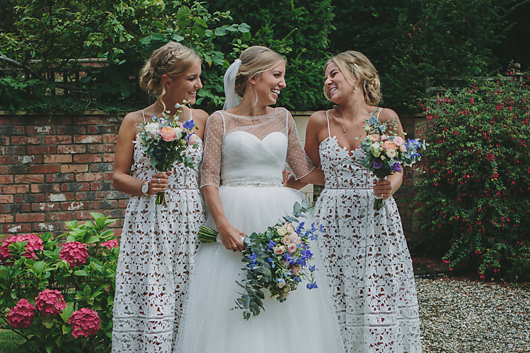 Bride Bridal Pronovias Gown Dress Sweetheart Princess Jacket Bouquet Wild Meadow Self-Portrait Bridesmaids Pretty Country Gin Wedding http://www.victoriasomersethowphotography.co.uk/