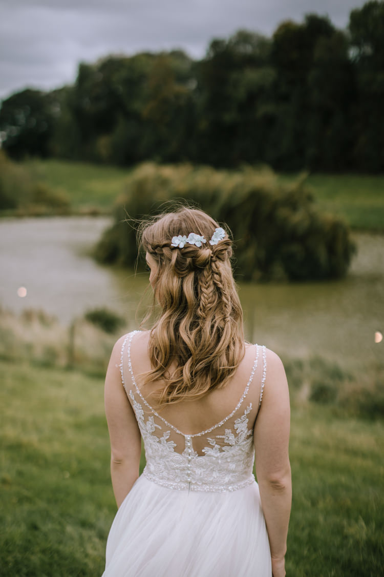 Hair Bride Bridal Style Up Do Braid Plait Flowers Edgy Seasonal Autumnal Tipi Wedding Ideas http://www.sambennettphotography.co.uk/