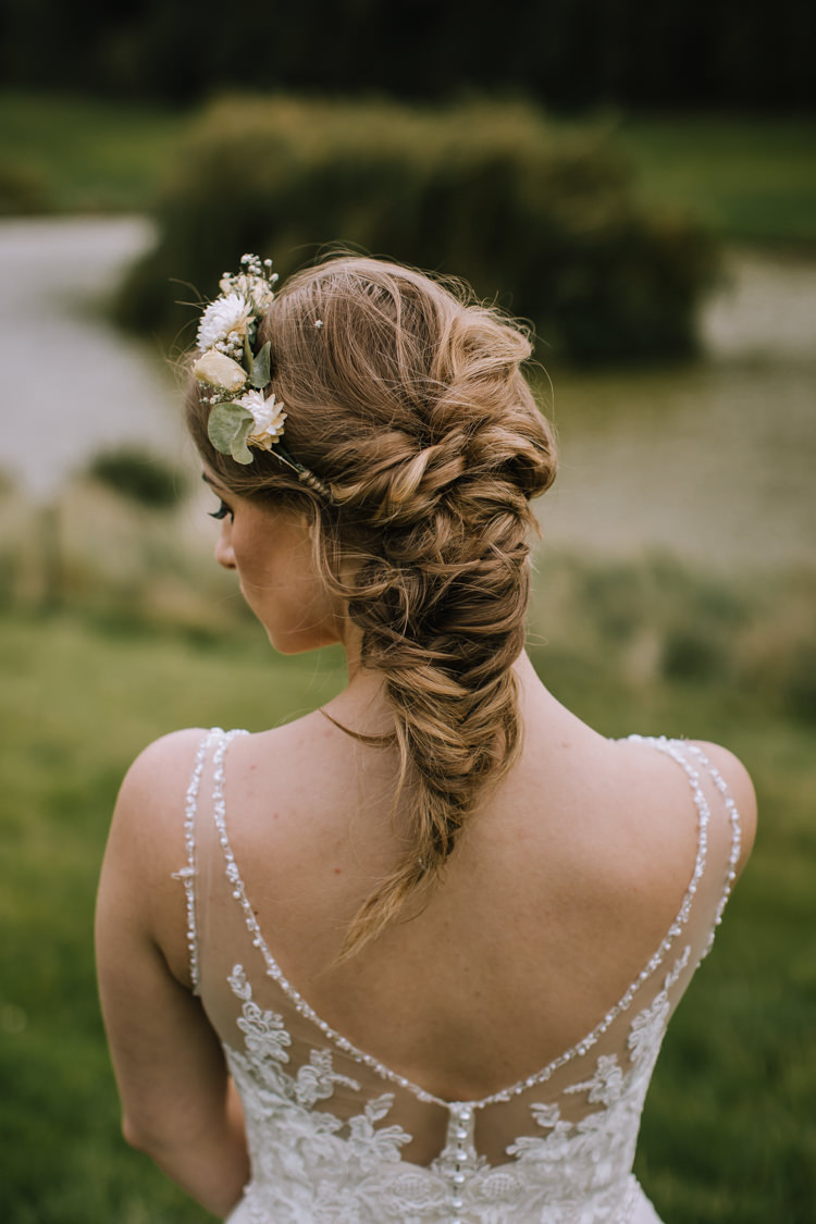 Hair Bride Bridal Style Up Do Braid Plait Flowers Edgy Seasonal Autumnal Tipi Wedding Ideas http://www.sambennettphotography.co.uk/