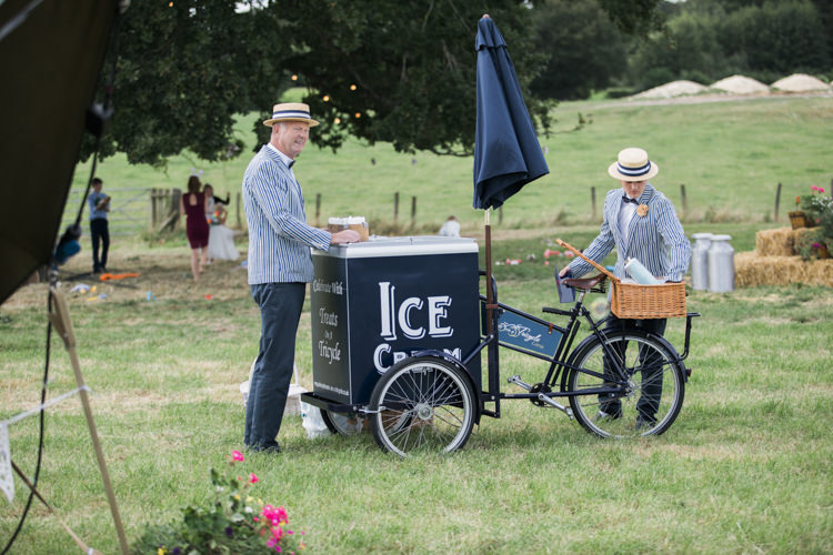 Ice Cream Cart Unique Country Farm Tipi Wedding http://www.nataliedphotography.com/