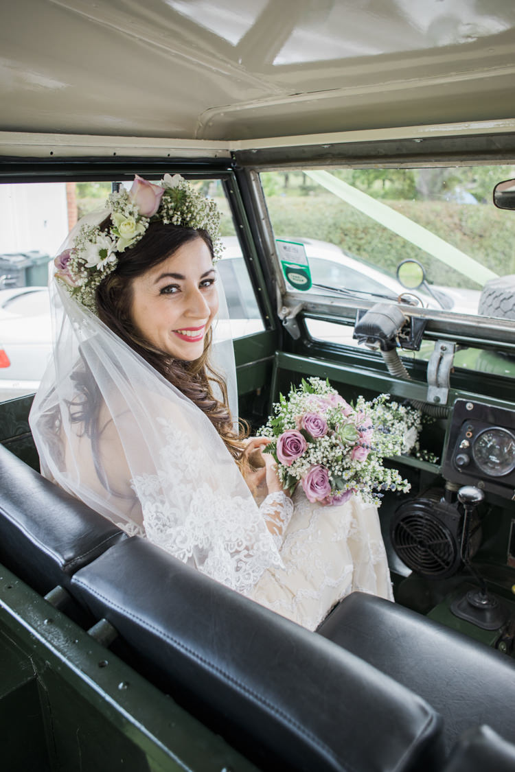 Bride Bridal Flower Crown Lace Dress Gown Unique Country Farm Tipi Wedding http://www.nataliedphotography.com/