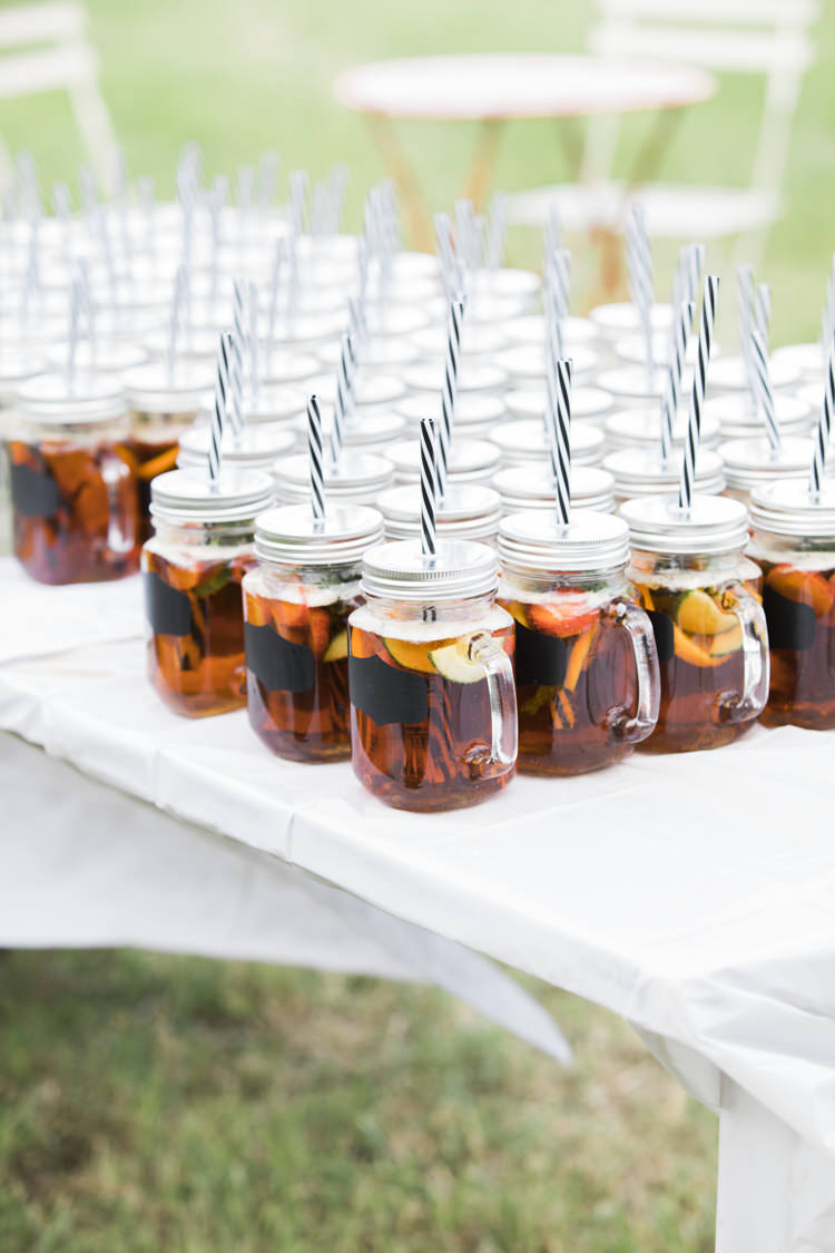 Drinks Jars Straws Unique Country Farm Tipi Wedding http://www.nataliedphotography.com/