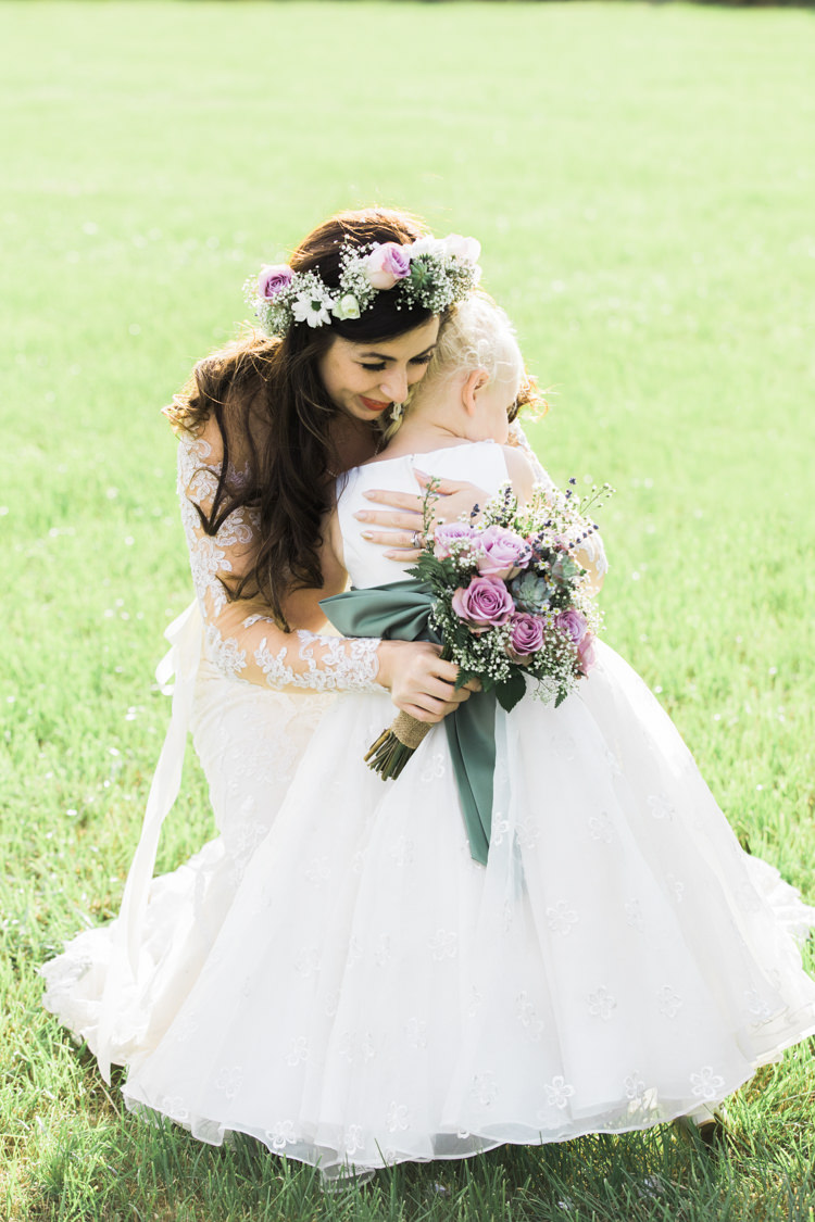 Flower Girl Bride Unique Country Farm Tipi Wedding http://www.nataliedphotography.com/