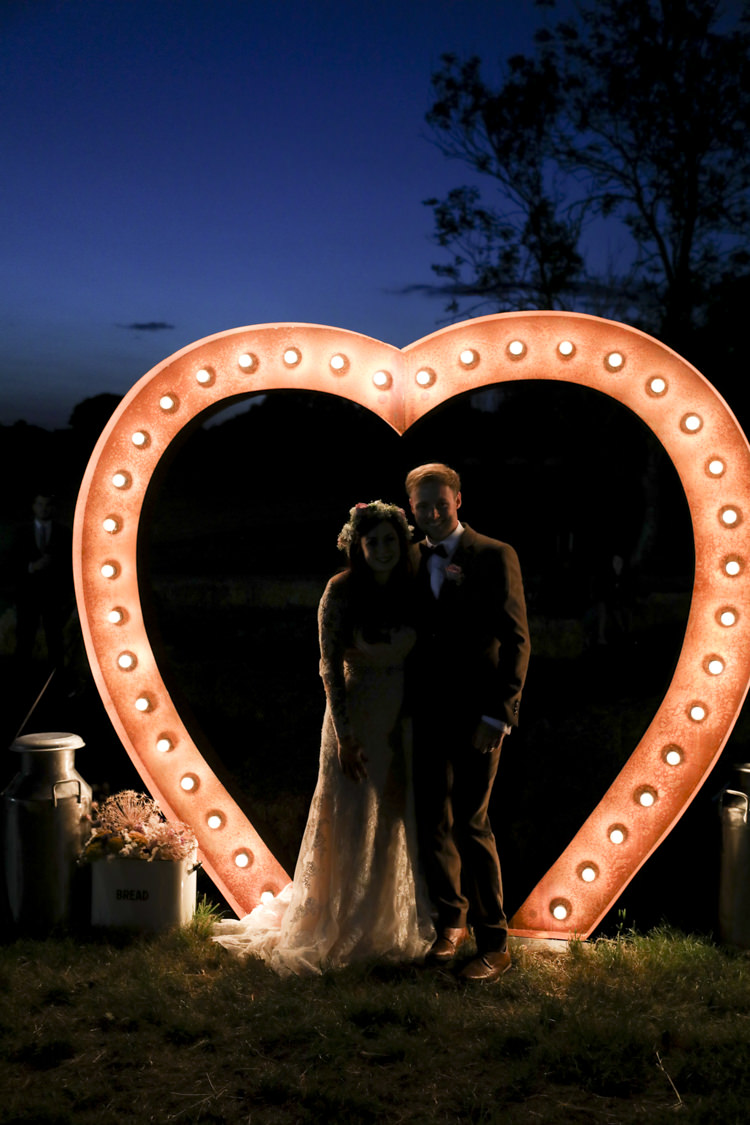 Heart Light Lighting Unique Country Farm Tipi Wedding http://www.nataliedphotography.com/
