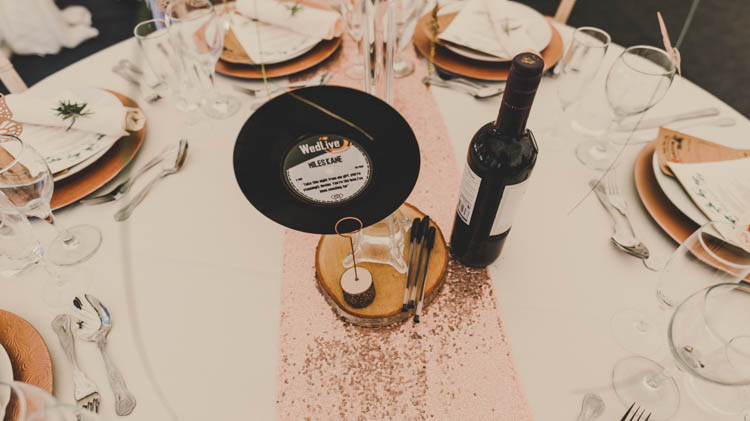 Rose Gold Sequins Greenery Musical Wedding https://www.jademaguirephotography.uk/