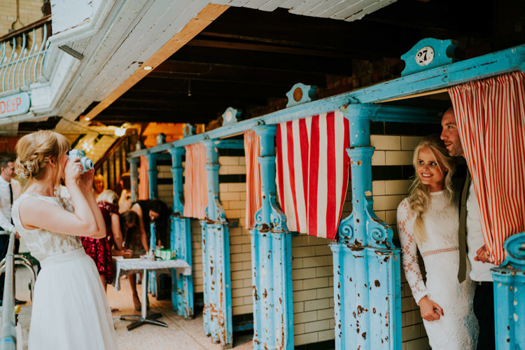 Colourful Cool Humanist Pool Wedding http://www.stevebridgwoodphotography.co.uk/