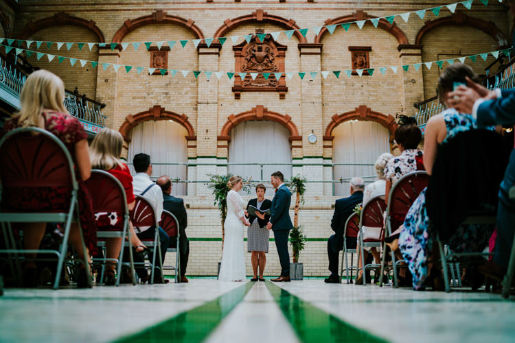Colourful Cool Humanist Pool Wedding http://www.stevebridgwoodphotography.co.uk/