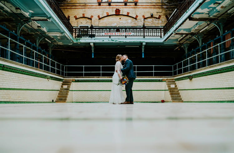 Colourful Cool Humanist Pool Wedding http://www.stevebridgwoodphotography.co.uk/