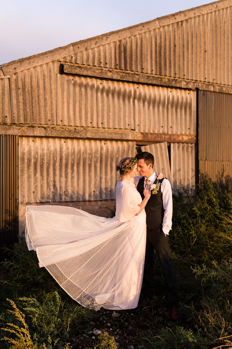 Lace Polka Dot Tulle Dress Bride Bridal Gown Flowing Boho Organic Rustic Greenery Wedding Ideas http://sarahbrookesphotography.com/