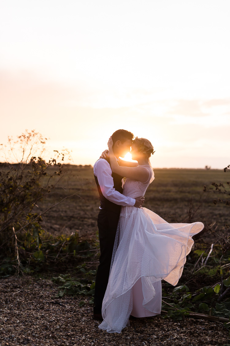 Lace Polka Dot Tulle Dress Bride Bridal Gown Flowing Boho Organic Rustic Greenery Wedding Ideas http://sarahbrookesphotography.com/