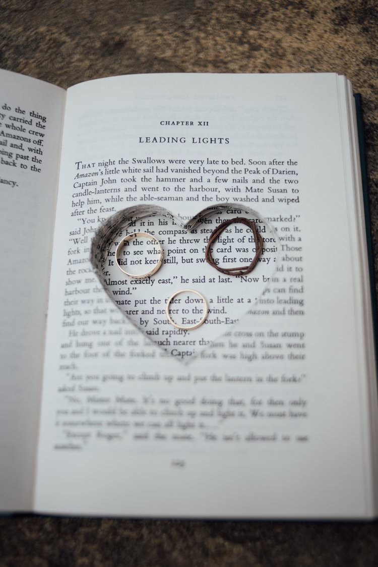 Ring Box Holder Book Cut Out Adventurous Festival Bohemian Wedding https://libertypearlphotography.com/