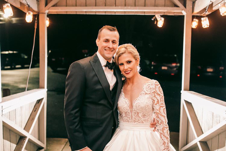 Bride Groom Portrait Outdoor Winter Barn Wedding | Festive Glamour Christmas New Years Eve Wedding http://www.stevendrayimages.com/