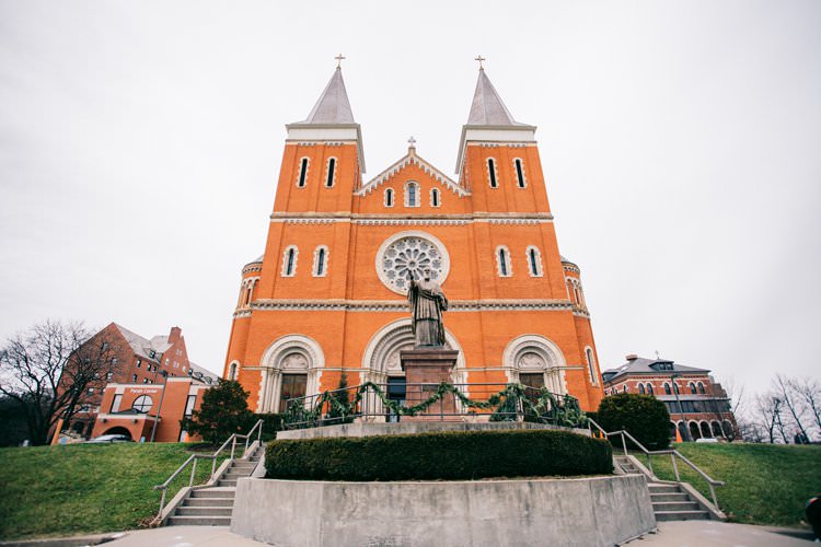 Winter Orange Church Moody Skies Foliage Garland | Festive Glamour Christmas New Years Eve Wedding http://www.stevendrayimages.com/