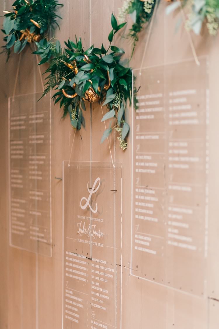 Winter White Perspex Acrylic Table Plan Stationery Gold Antlers | Festive Glamour Christmas New Years Eve Wedding http://www.stevendrayimages.com/