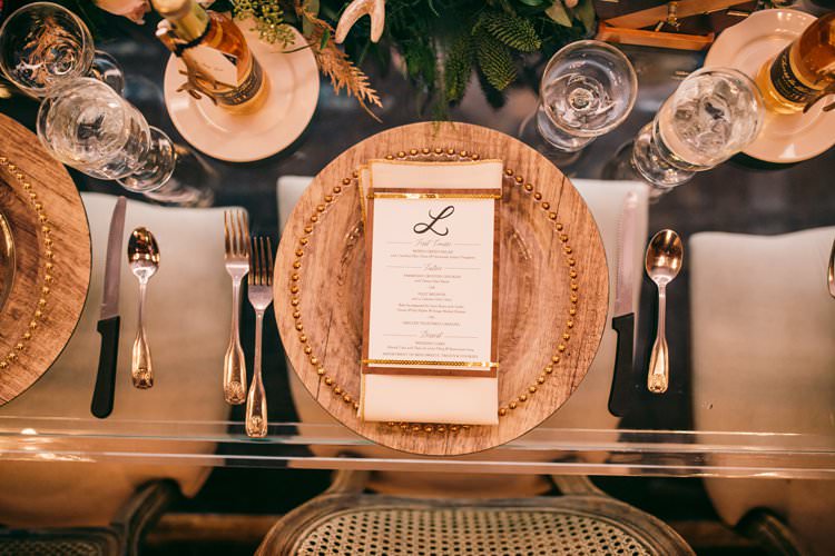 White Gold Glass Perspex Wood Charger Plates Glam Table Decor | Festive Glamour Christmas New Years Eve Wedding http://www.stevendrayimages.com/