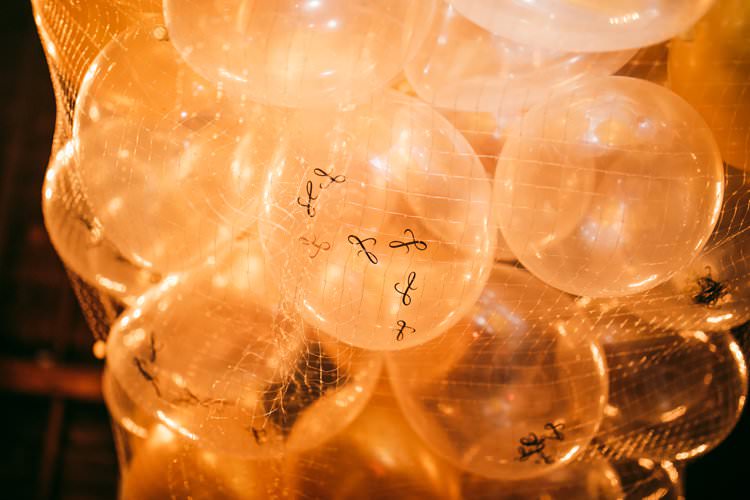 Winter Balloon Drop Monogram Bespoke White Gold | Festive Glamour Christmas New Years Eve Wedding http://www.stevendrayimages.com/