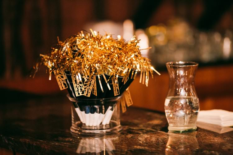 Foil Trumpet Horn Gold Celebrate Bespoke Party Favours | Festive Glamour Christmas New Years Eve Wedding http://www.stevendrayimages.com/