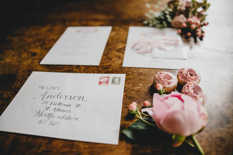 Pink Gold Floral Stationery Invites Invitations Romantic Luxe Wedding Ideas in the Country http://benjaminmathers.co.uk/