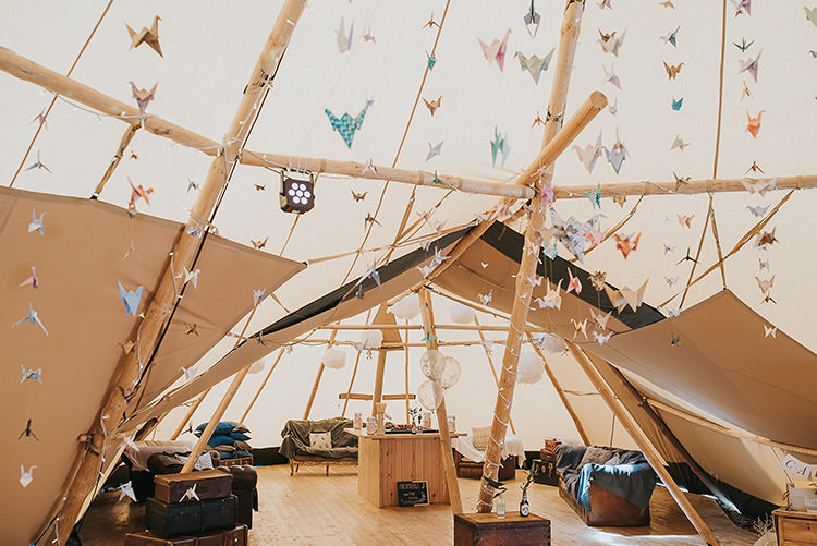 Origami Cranes Happy Crafty Summer Farm Wedding http://twigandvine.photography/