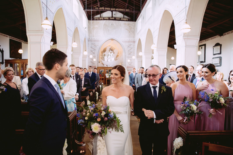 Bride Bridal Fishtail Sweetheart Neckline Bouquet Wild Flowers Feather Groom Navy Suit Rustic Cosy Autumn Wedding Lake District http://hayleybaxterphotography.com/