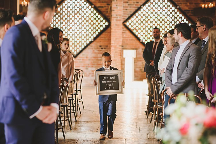 Page Boy Sign Untraditional Pretty Travel Barn Wedding https://www.georgimabee.com/