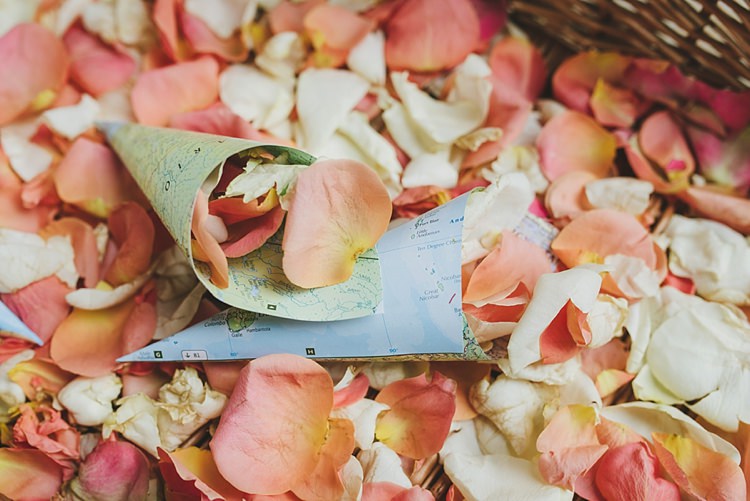 Confetti Cones Petals Untraditional Pretty Travel Barn Wedding https://www.georgimabee.com/
