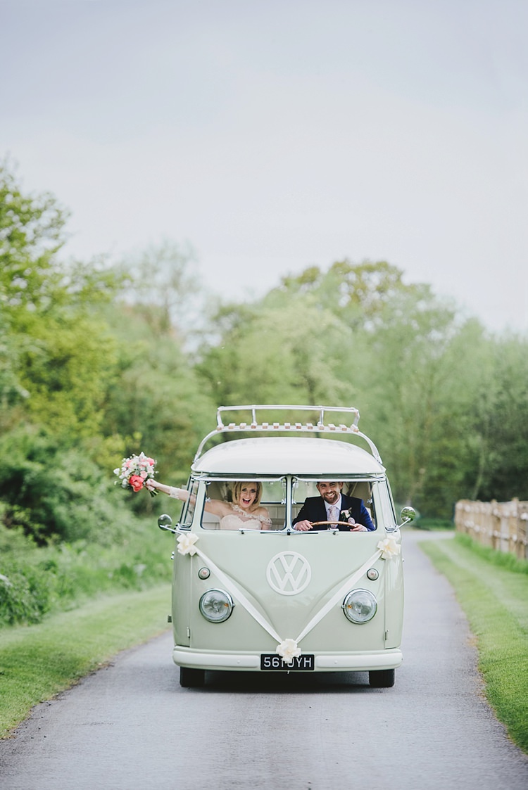 VW Campervan Untraditional Pretty Travel Barn Wedding https://www.georgimabee.com/