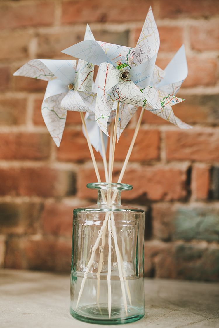 Pinwheels Decor Jar Untraditional Pretty Travel Barn Wedding https://www.georgimabee.com/