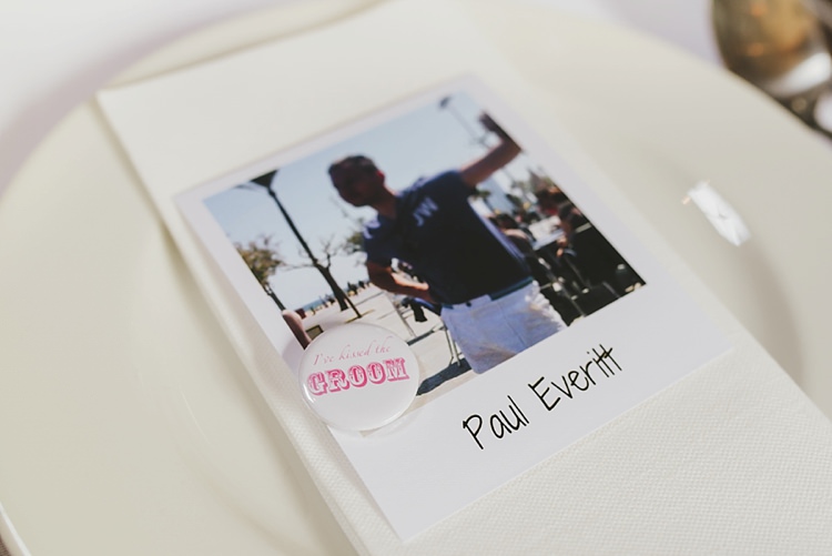 Groom Place Name Badge Polaroid Untraditional Pretty Travel Barn Wedding https://www.georgimabee.com/
