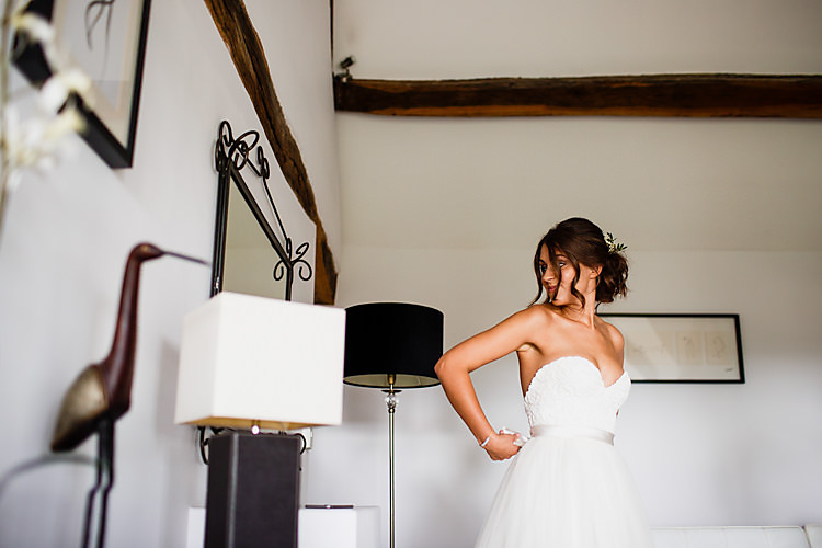 Dress Bride Bridal Strapless Halfpenny London Gown Chic Country Cotswolds Barn Wedding http://annabphotography.co.uk/