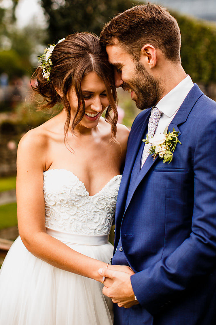 Bride Bridal Dress Gown Strapless Tulle Skirt Halfpenny London Chic Country Cotswolds Barn Wedding http://annabphotography.co.uk/