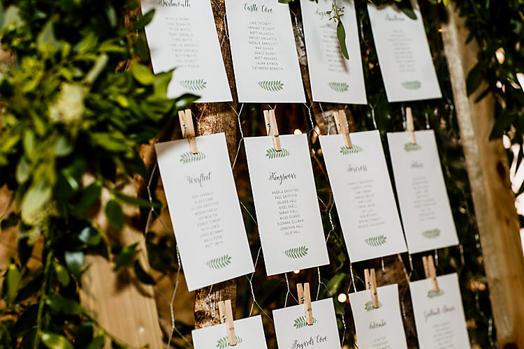 Table Plan Seating Plan Botanic Greenery Chic Country Cotswolds Barn Wedding http://annabphotography.co.uk/