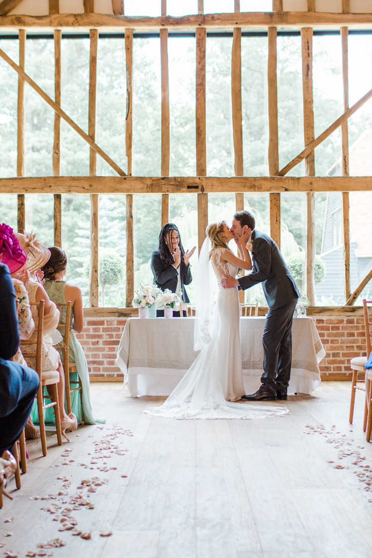 Pastels Gold Pretty Summer Barn Wedding http://summerlilystudio.com/