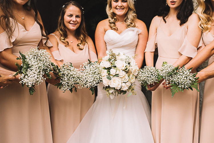 Gypsophila Bridesmaid Bouquets Tropical Boho Luxe Barn Wedding https://www.luciewatsonphotography.com/