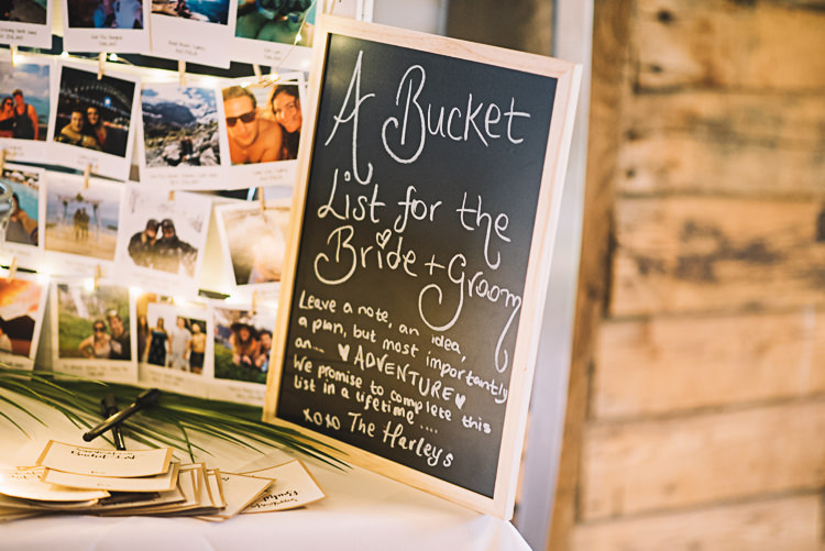 Bucket List Guest Book Tropical Boho Luxe Barn Wedding https://www.luciewatsonphotography.com/