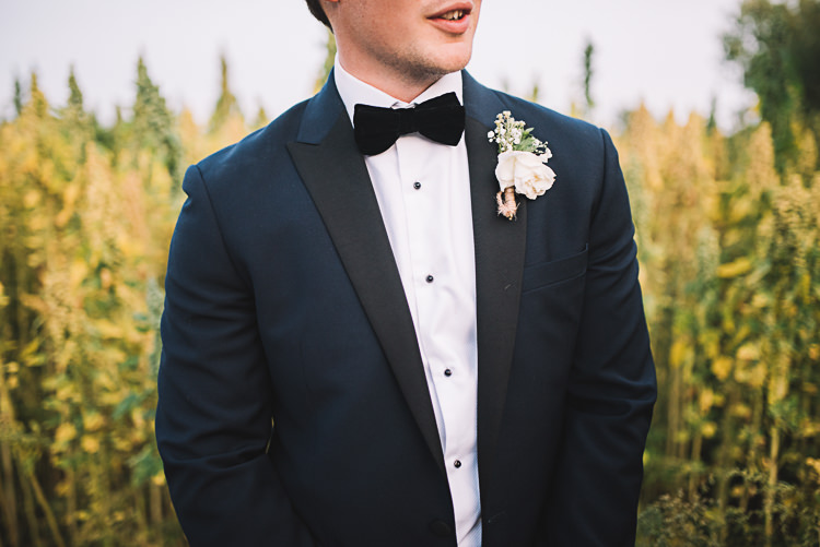 Black Tie Velvet Groom Suit Tropical Boho Luxe Barn Wedding https://www.luciewatsonphotography.com/