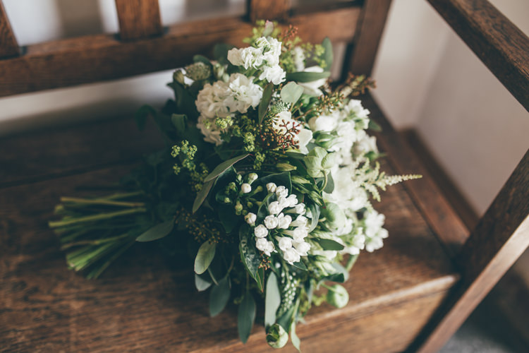 Foliage Bouquet Bride Bridal Flowers White Natural Earthy Greenery Home Made Wedding http://rachellambertphotography.co.uk/