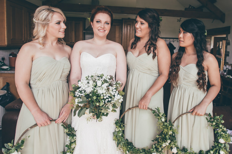 Floral Flower Hoops Bridesmaids Dresses Natural Earthy Greenery Home Made Wedding http://rachellambertphotography.co.uk/