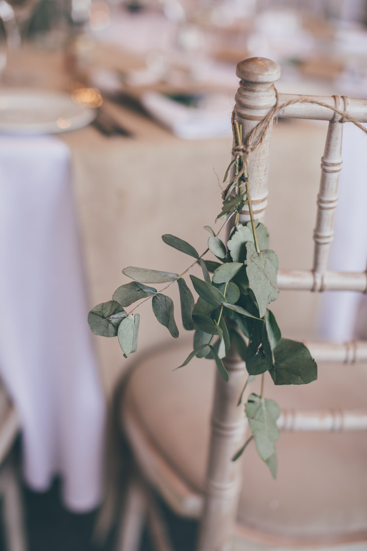 Foliage Chair Twine Decor Natural Earthy Greenery Home Made Wedding http://rachellambertphotography.co.uk/