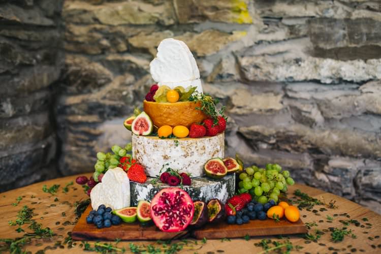 Tiered Cheese Cake Figs Fruit Heart Colourful Floral Family Friendly Wedding http://www.sallytphoto.com/
