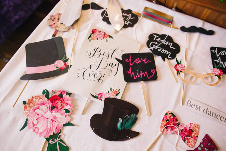 Photo Booth Props Cut Outs DIY Colourful Floral Family Friendly Wedding http://www.sallytphoto.com/