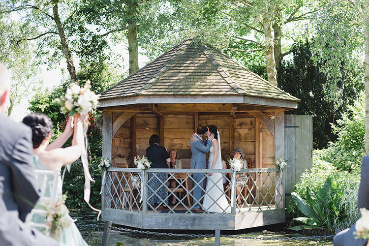 Darling Peach Sage Green Grey Farm Wedding http://www.photographybybea.co.uk/