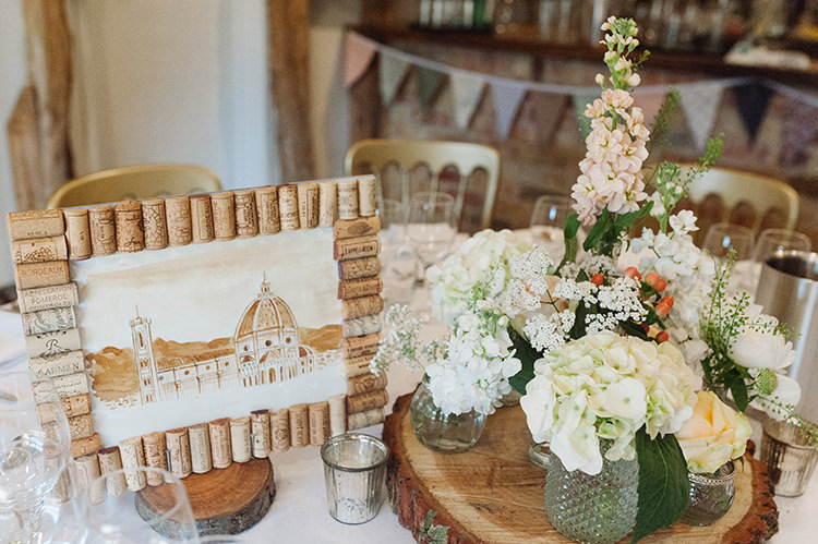 Cork Illustrated Table Names Darling Peach Sage Green Grey Farm Wedding http://www.photographybybea.co.uk/