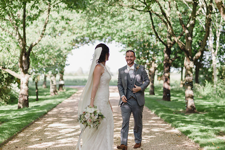 Darling Peach Sage Green Grey Farm Wedding http://www.photographybybea.co.uk/