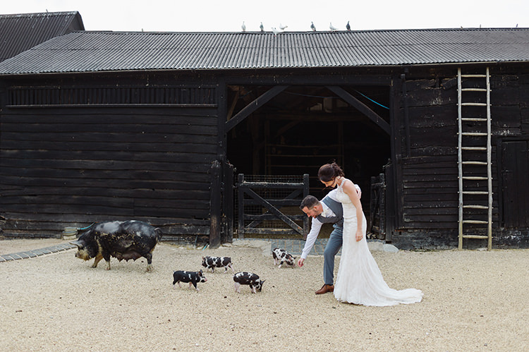 Darling Peach Sage Green Grey Farm Wedding http://www.photographybybea.co.uk/