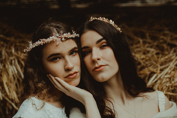 Make Up Bride Bridal Style Long Hair Moody Ethereal Winter Woodland Wedding Ideas http://belleartphotography.co.uk/