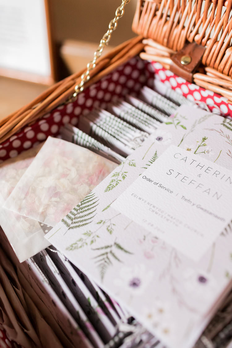 Botanical Floral Fern Stationery Order Service Booklet Fun Late Summer Outdoor Farm Wedding http://bowtieandbellephotography.co.uk/