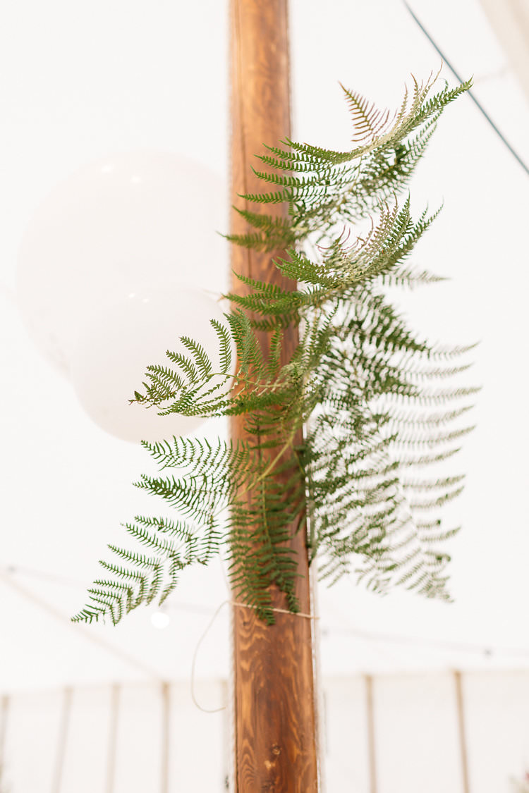 Ferns Balloons Decor Marquee Fun Late Summer Outdoor Farm Wedding http://bowtieandbellephotography.co.uk/