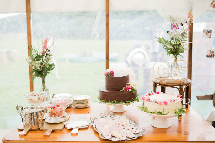 Cake Table Fun Late Summer Outdoor Farm Wedding http://bowtieandbellephotography.co.uk/
