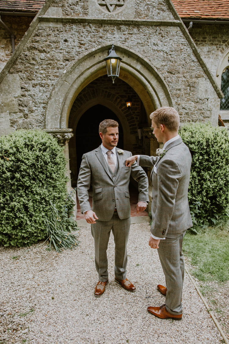 Check Suit Brown Groom Style Rustic Copper Spring Barn Wedding http://www.alexandrajane.co.uk/